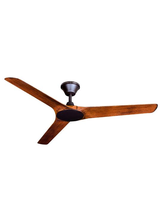 Lucci Air Abyss 56" Outdoor Ceiling Fan with Light and Remote, IP66 Wet Rated Ceiling Fan with Remote Control, Energy Efficient DC Motor