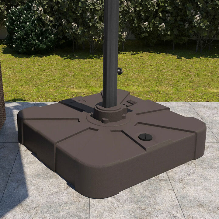 MONDAWE Heavy-Duty HDPE Patio Umbrella Base for Cantilever Umbrellas – Versatile, Portable, and Built for Stability