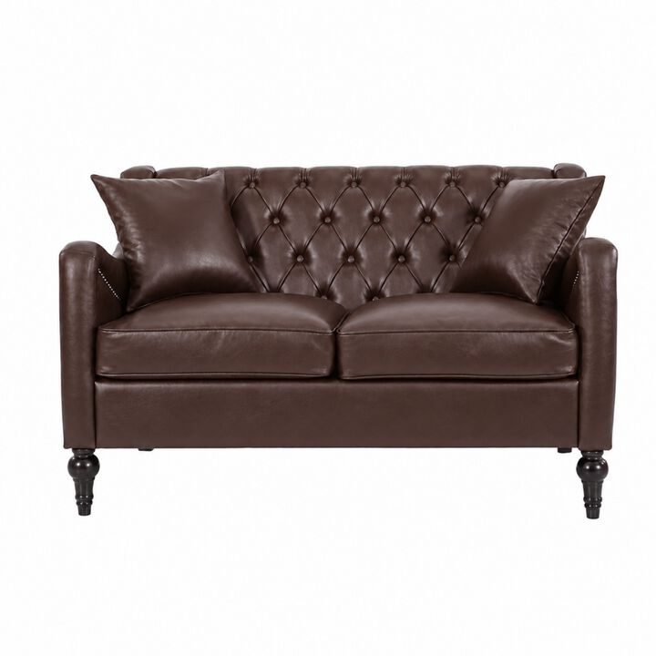 Nulin PU Leather Loveseat Sofa