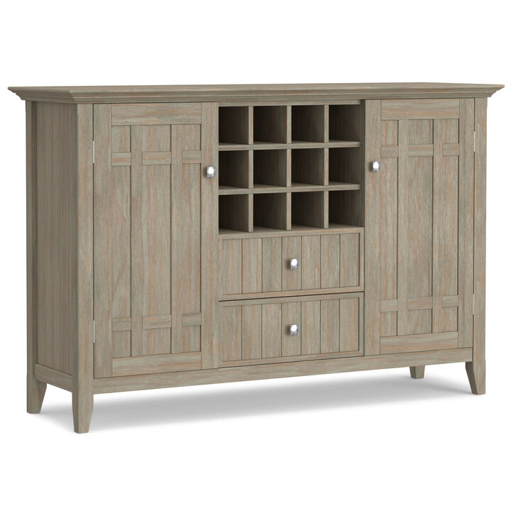 Simpli Home Bedford Sideboard Buffet and Wine Rack