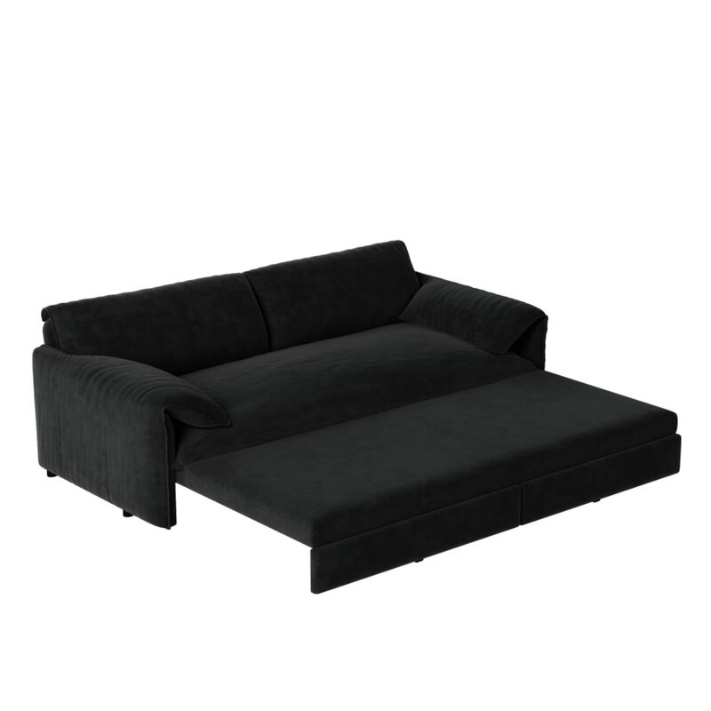 Lescet Velvet Pull‑Out Sleeper Sofa Bed image number 8