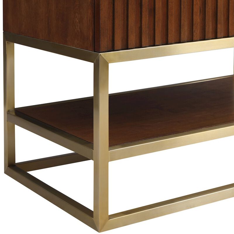 Meridian Furniture Monad Walnut Bathroom Vanity