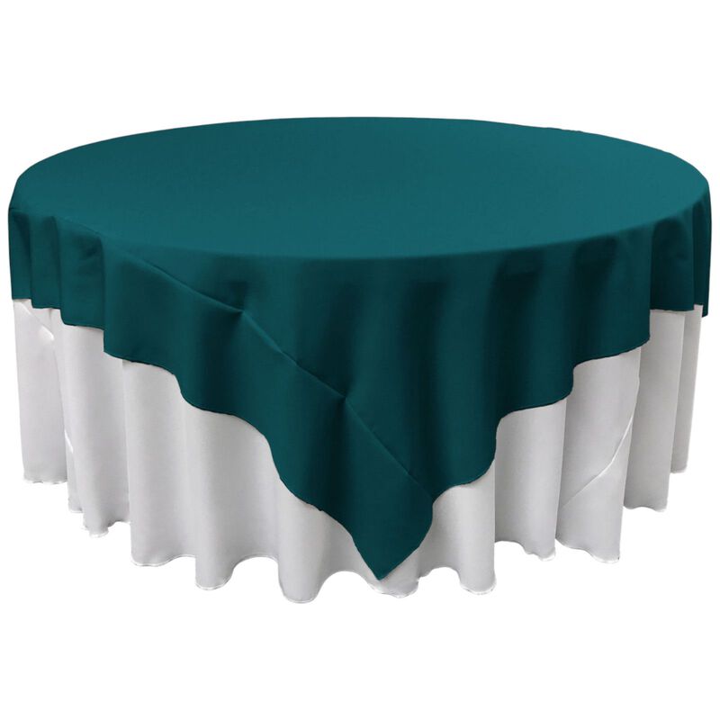 90-Inch Round Table Cover in Polyester Poplin for Home or Event Use image number 0