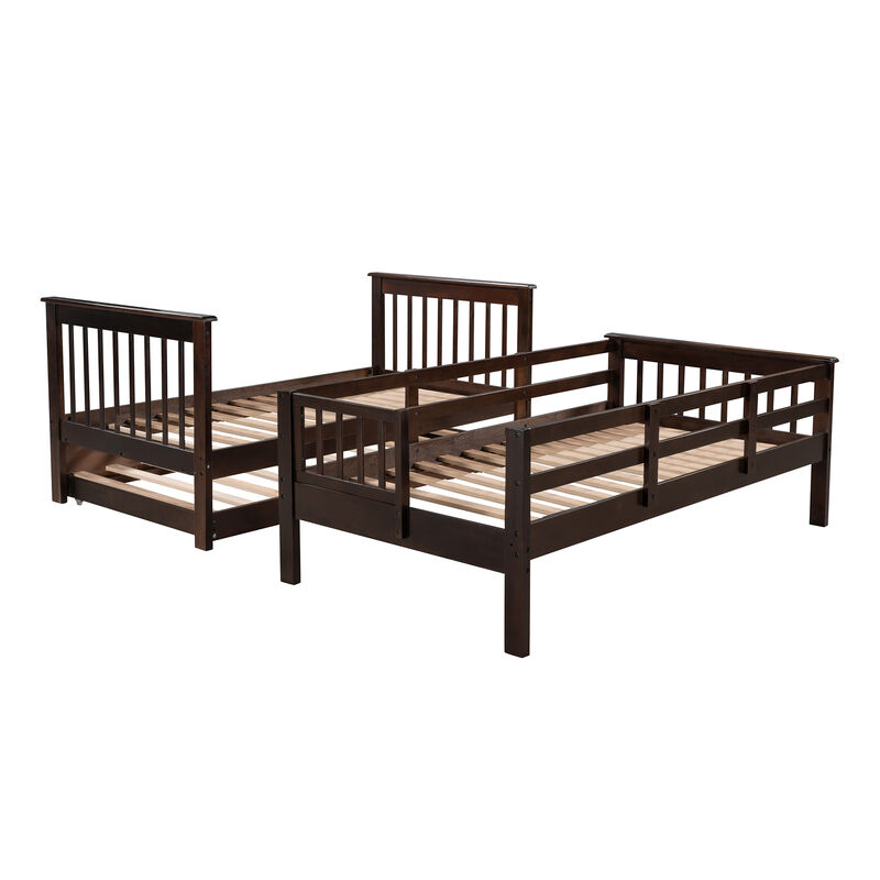 Merax Stairway Twin-Over-Twin Bunk Bed with Twin size Trundle