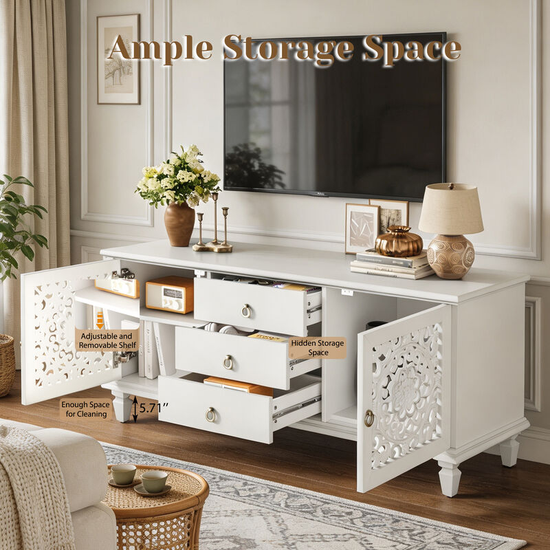 Zuggor Retro TV Stand Sideboard image number 6
