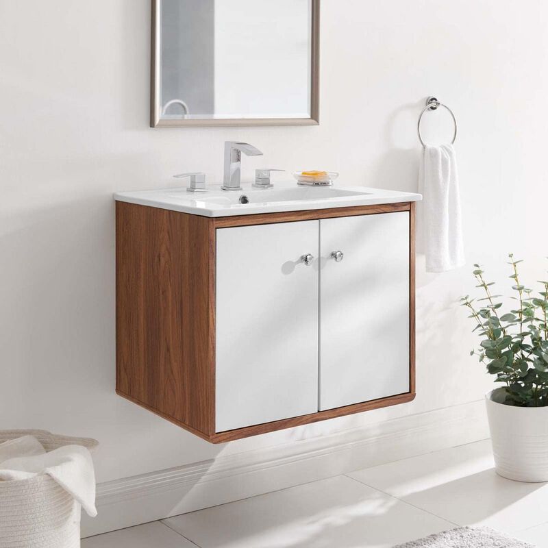 Modway Transmit 24" Wall-Mount Bathroom Vanity image number 1