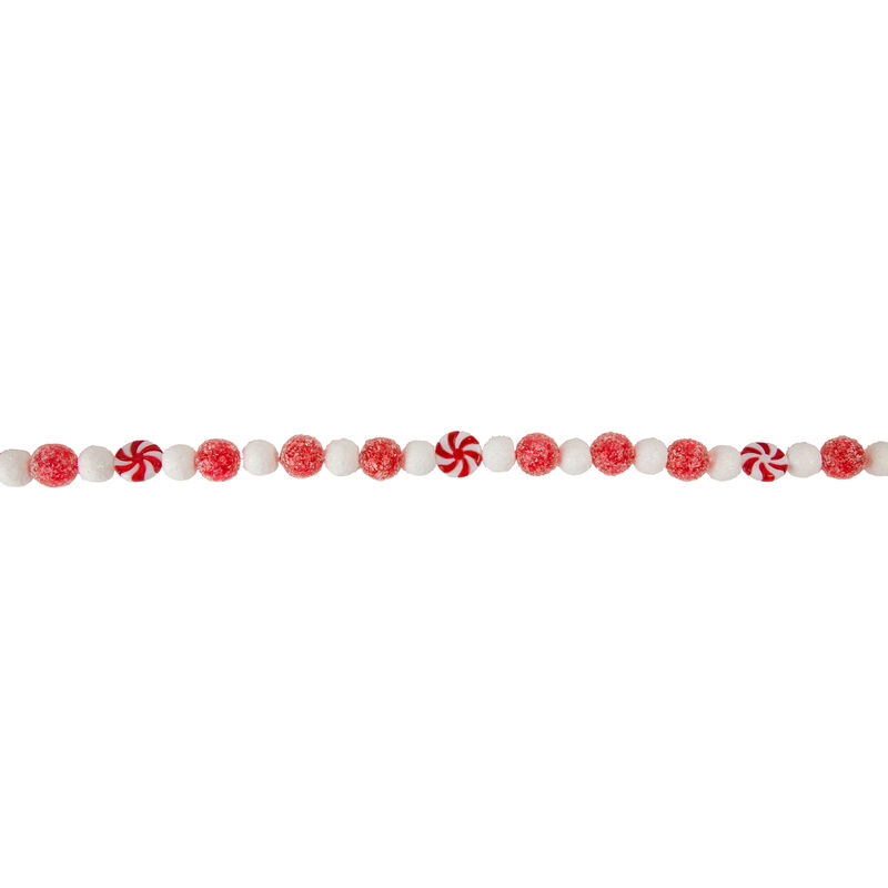 4' Red and White Peppermint Candy Christmas Garland