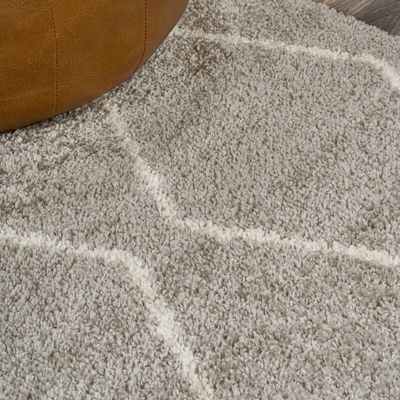 Catala Moroccan Diamond Shag Gray/Ivory Rug