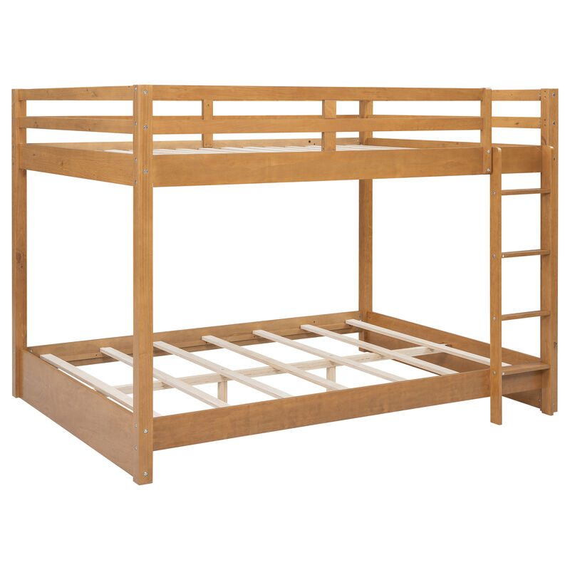 Merax Wood Queen Size Bunk Bed with Ladder