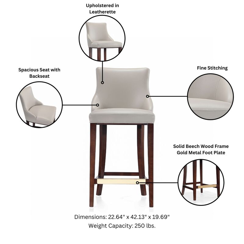 Shubert Light Gray Barstool