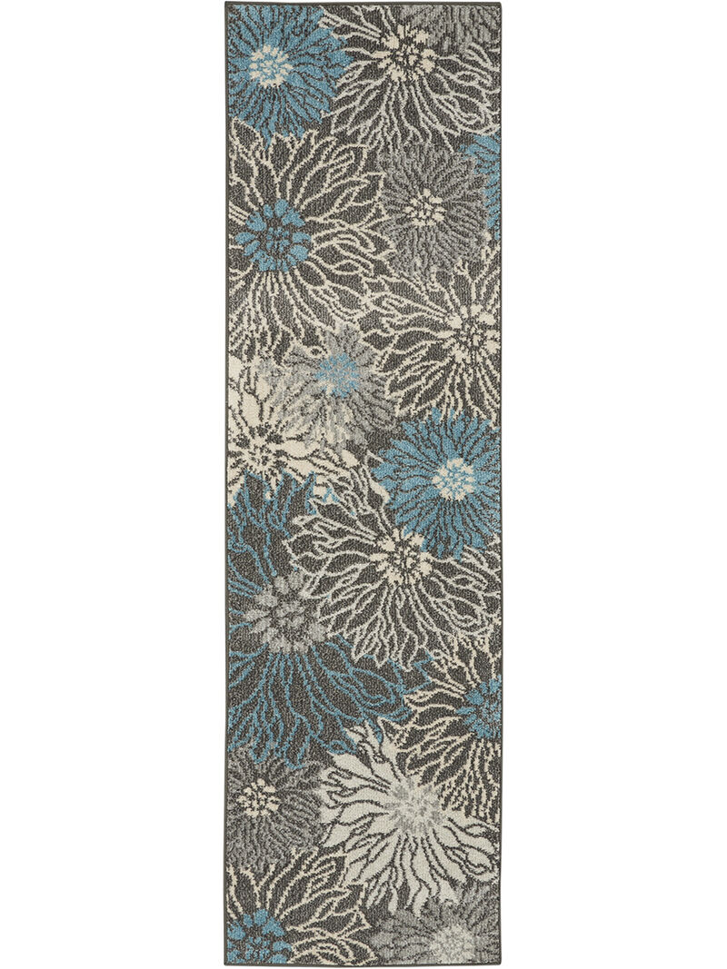Passion PSN17 Chracoal/Blue 2'2" x 7'6" Rug image number 0
