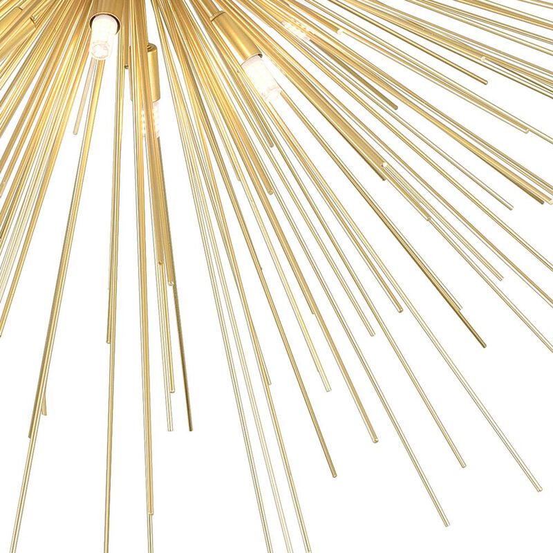 CWI Lighting Savannah 8 Light Flush Mount With Gold Leaf Finish