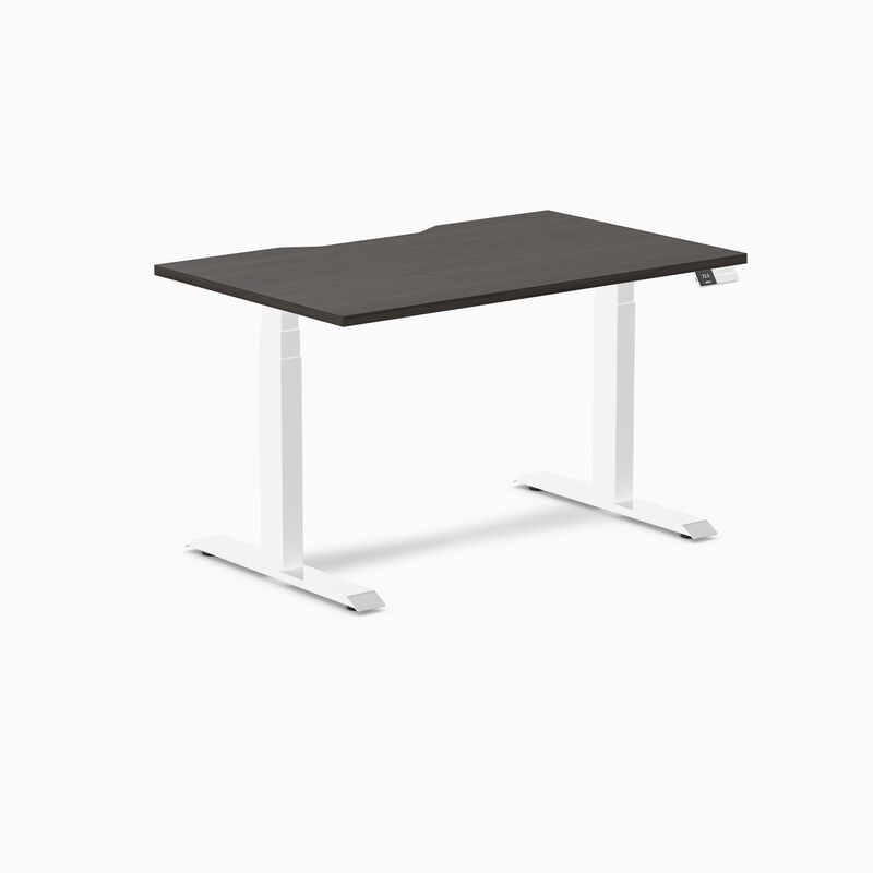 Desky Dual Scalloped Laminate Sit Stand Desk image number 0