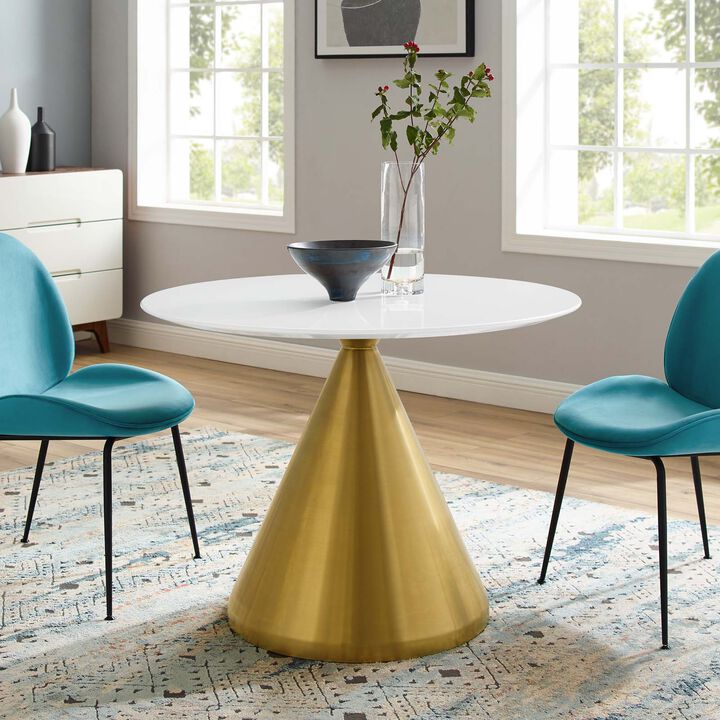 Modway - Tupelo 40" Dining Table Gold White