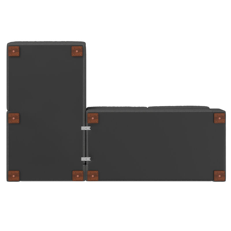 Charlie Left-Facing Sectional in Tightly Woven Performance Fabric