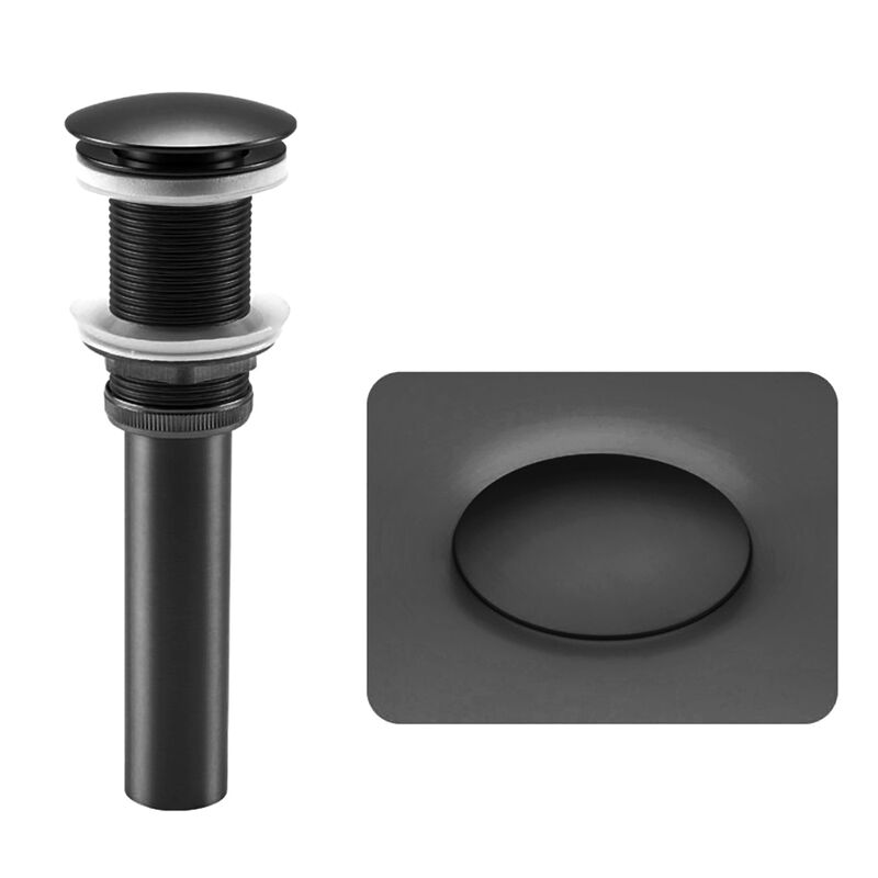 Deluxe stainless steel column basin Black