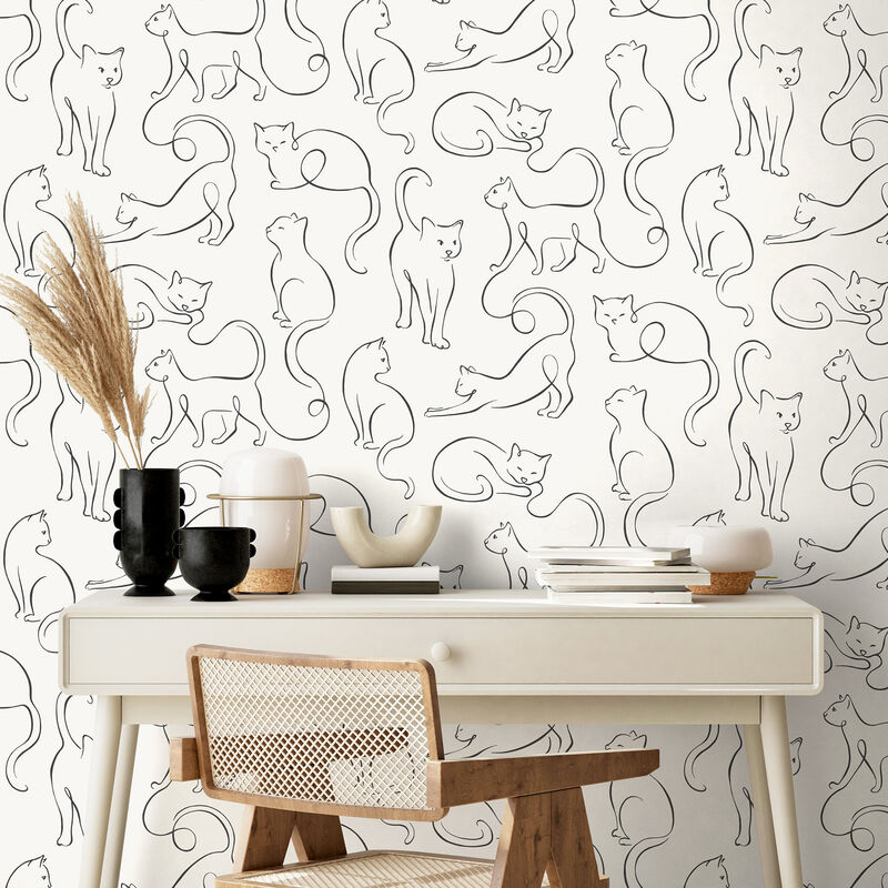 Clarice Black Cat Sketches Wallpaper image number 2