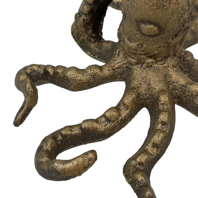 Bronze Cast Iron Octopus Paper Towel Holder Kitchen Bathroom Decor Organizer image number 2