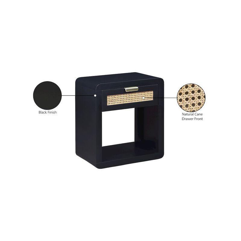 Meridian Furniture Langham Black Night Stand