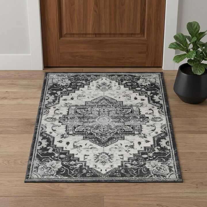 HomeRoots Medallion Area Rug