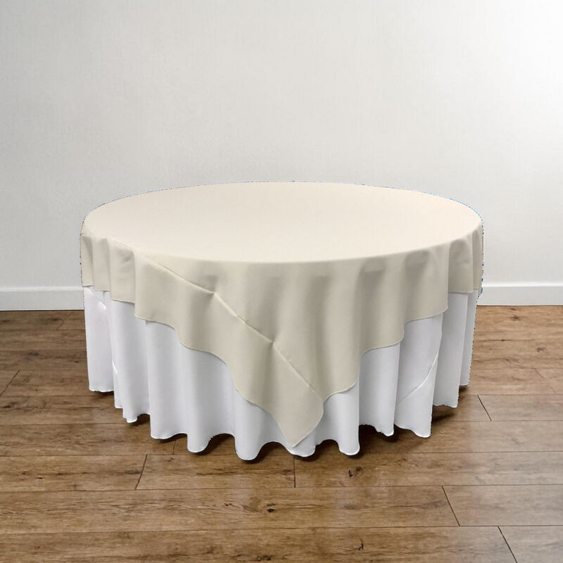 72-Inch Square Table Cover in Polyester Poplin for Kitchen or Parties image number 1