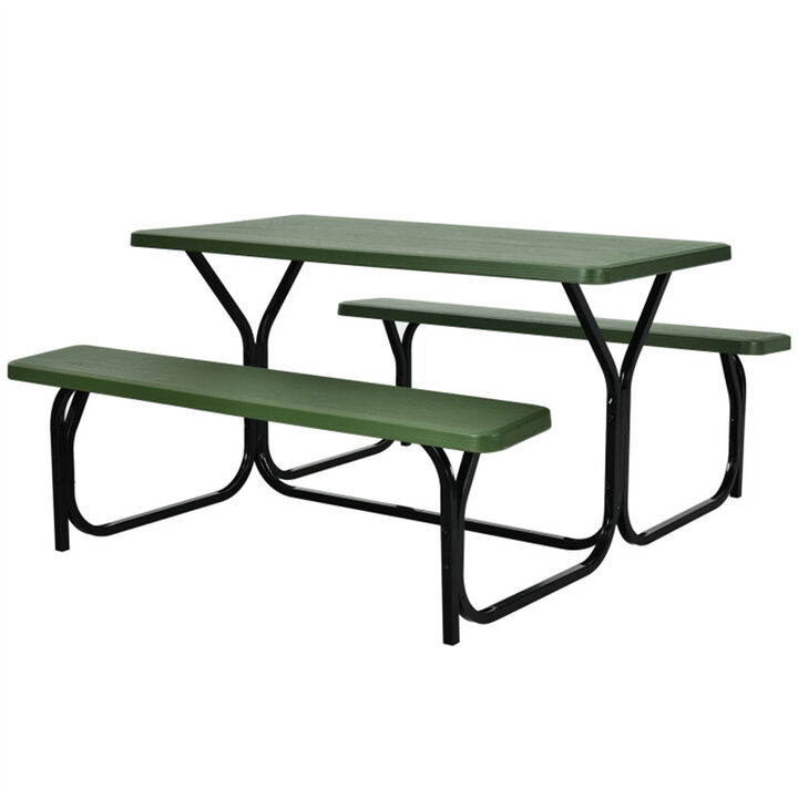 Heavy-Duty Picnic Table Bench Set for Garden Park and Deck