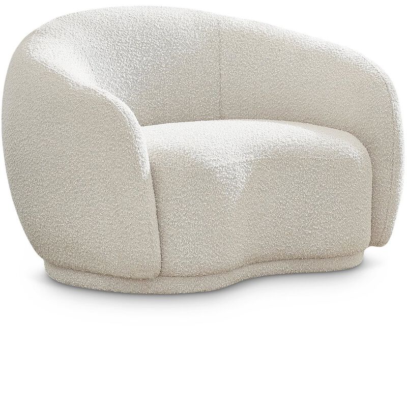 Meridian Furniture Hyde Cream Boucle Fabric Chair