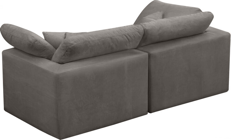 Meridian Furniture Cozy Grey Velvet Comfort Modular Sofa image number 3