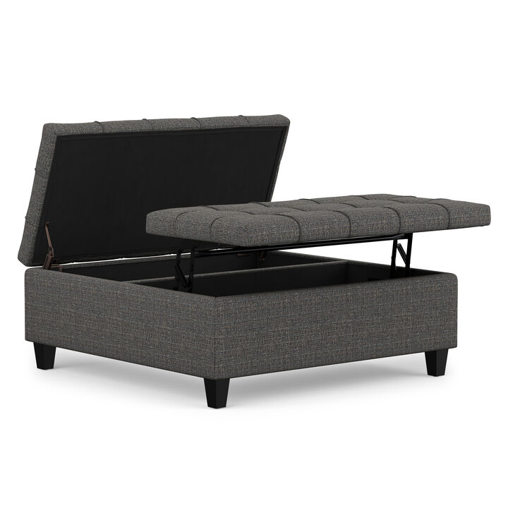 Harrison Large Square Coffee Table Storage Ottoman