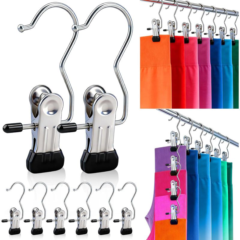 2-Pack Pants Hangers | Stainless Steel Anti-Slip Hangers for Closet Organizer image number 0