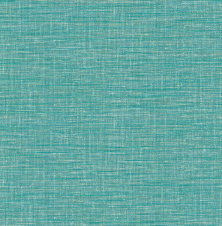 Exhale Teal Faux Grasscloth Wallpaper