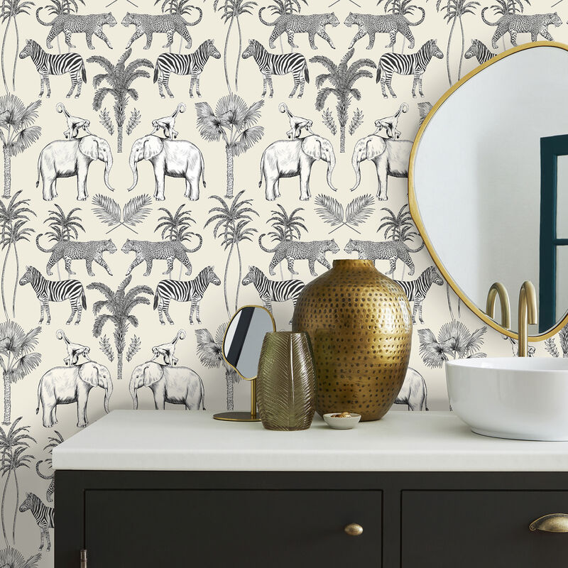 Nauman Eggshell Safari Walk Wallpaper image number 1