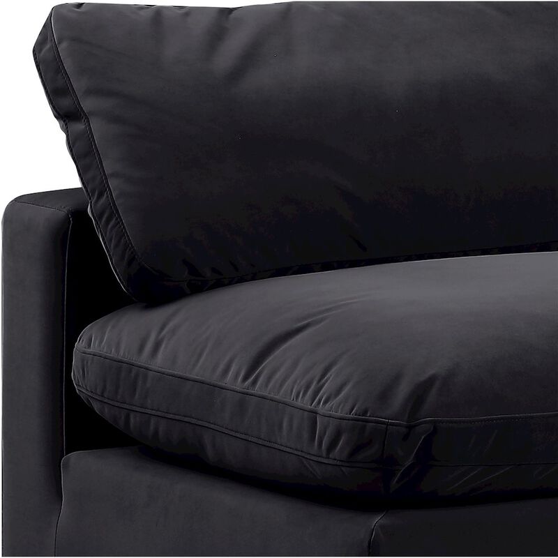 Meridian Furniture Comfy Black Velvet Modular Sofa