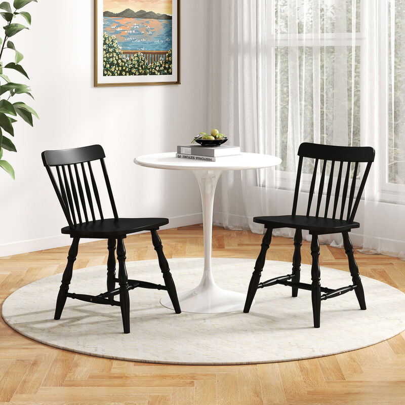 Windsor Dining Chairs Set of 4 with Curved SpindSet of 4 Windsor Dining Chairs with Curved Spindle Backrestsle Back-Natural image number 6