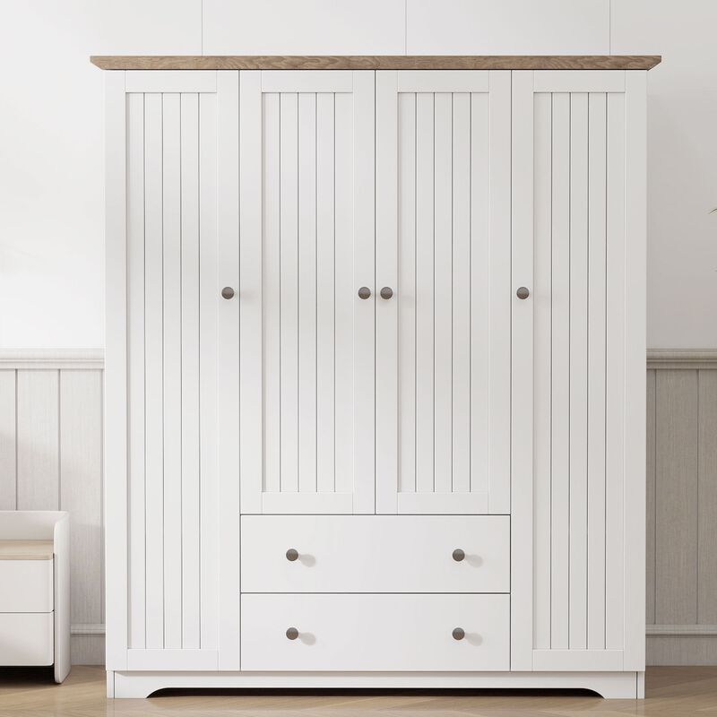 Wamdra Farmhouse Armoire Wardrobe image number 3