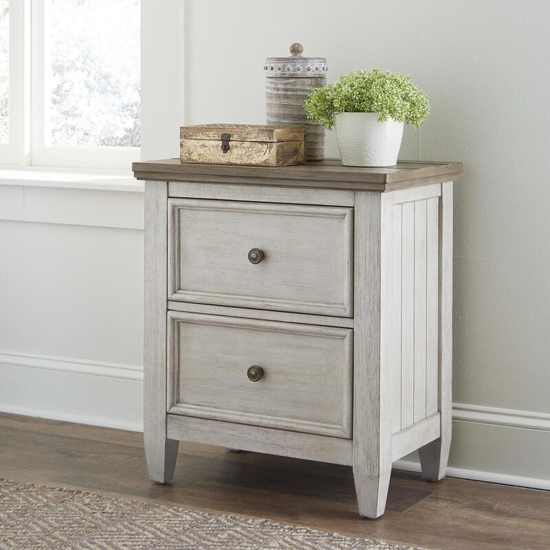 Liberty Furniture 2 Drawer Night Stand w/ Charging Station image number 1