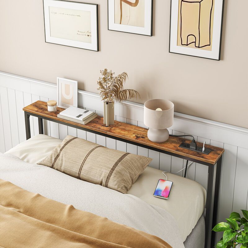 Slim Entryway Console Table with Power Outlets for Small Spaces image number 3