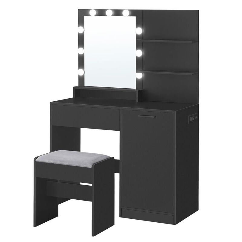 Vanity Desk with Mirror and Lights image number 1