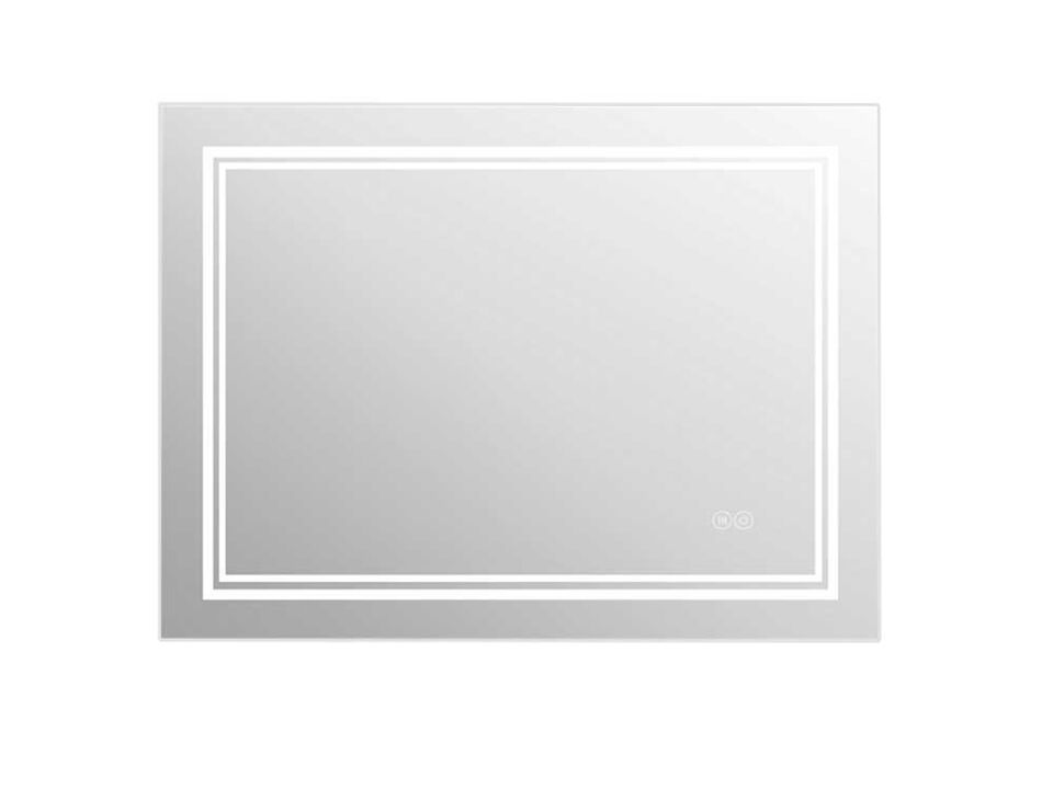 Victoria 24 in. W x 30 in. H Rectangular Frameless Anti-Fog Wall Bathroom LED Vanity Mirror in Silver
