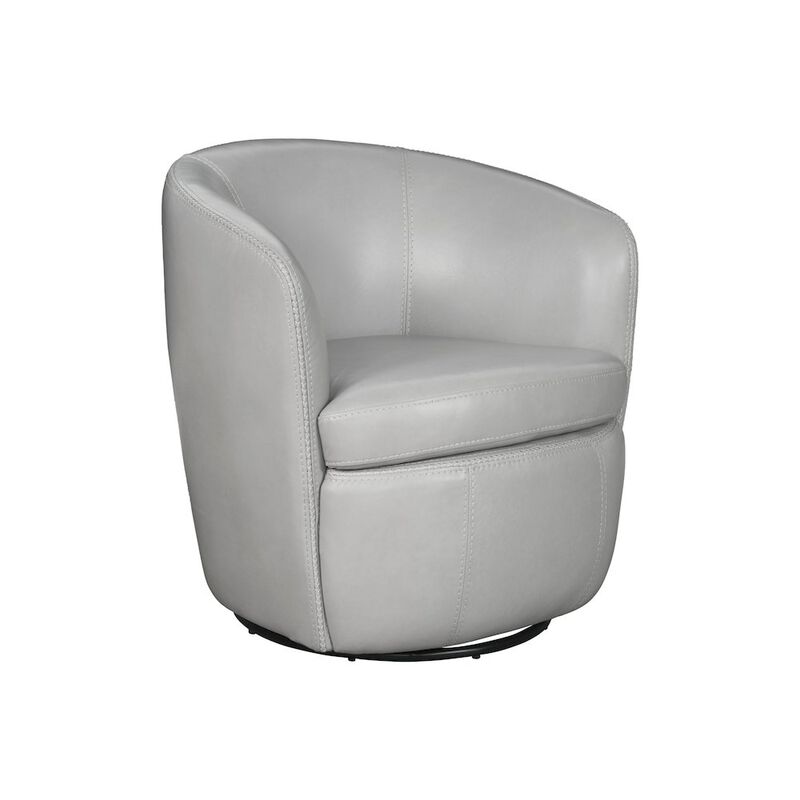 Parker Living Steamboat Ice 100% Italian Leather Swivel Club Chair Two Pack