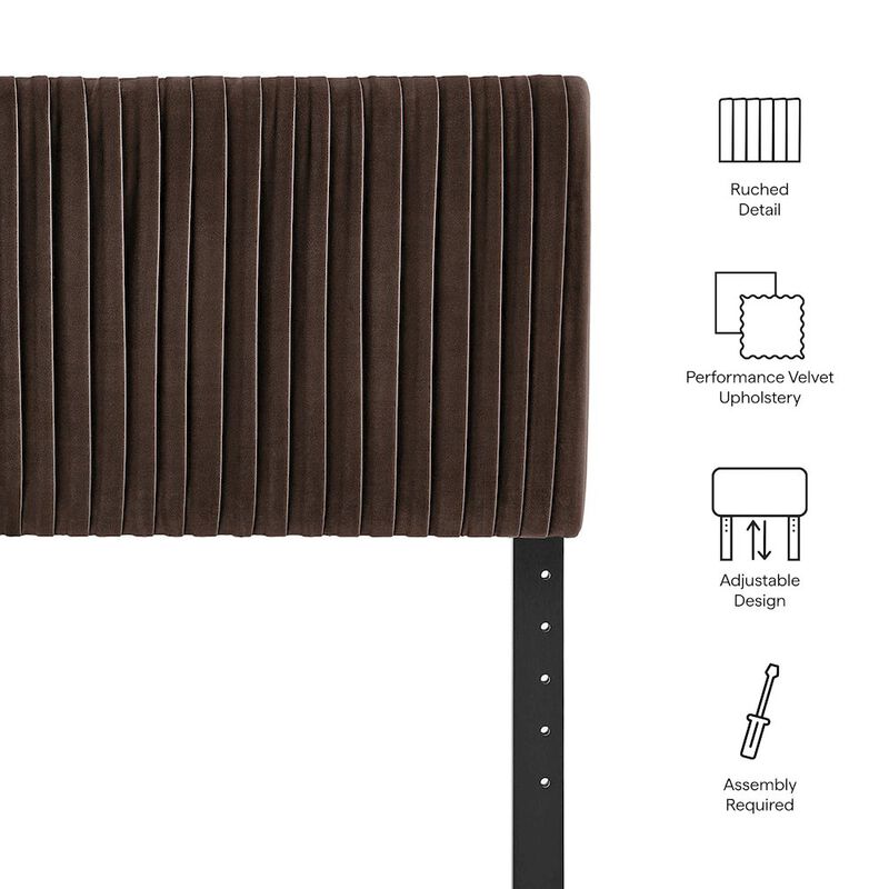 Eloise Stain-Resistant Performance Velvet Full Headboard image number 1
