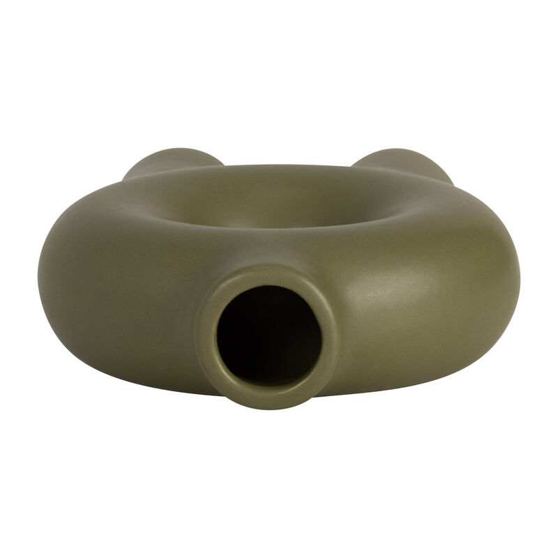 7" Donut Footed Vase, Olive image number 5