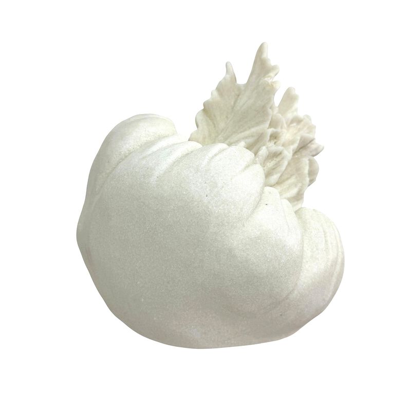Jellyfish Table Lamp Matte White Resin Coastal Accent Light 10 In Tall image number 1