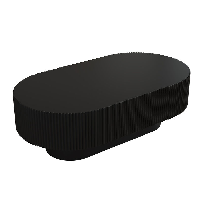 Merax Contemporary Oval Accent Table with Premium Painted Finish, Felt Floor Pads image number 0