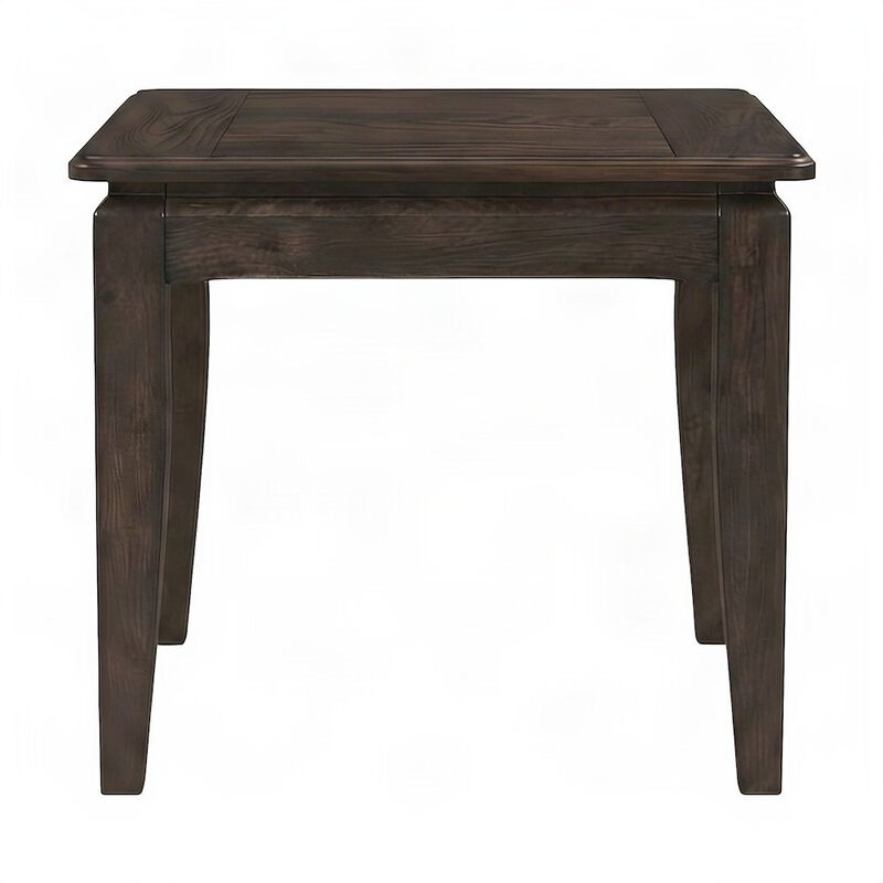 Poplar Solid and Elm Veneer Wood End Table and Accent Side Table image number 1