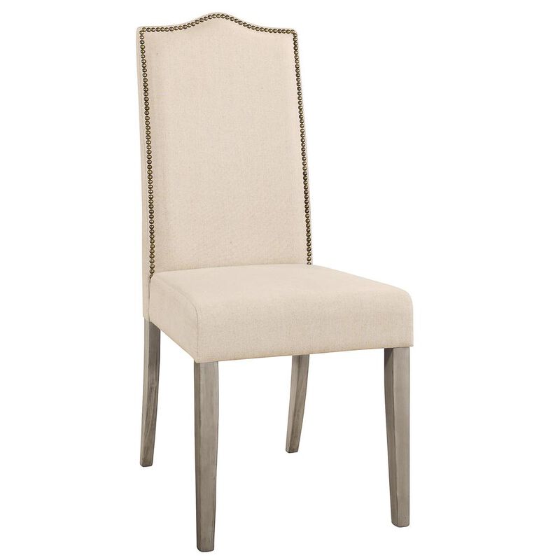 Carolina Living Romero Parson Chair - Weathered Gray - Linen Upholstery