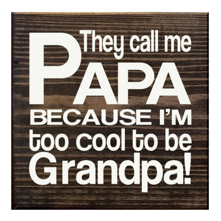 Farmhouse Papa Wall Decor Sign with Humorous Grandpa Quote