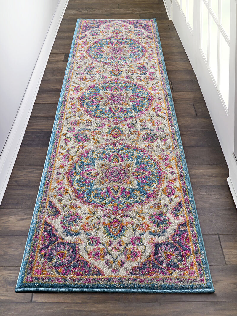 Passion PSN22 Ivory/Multicolor 2'2" x 7'6" Rug image number 1