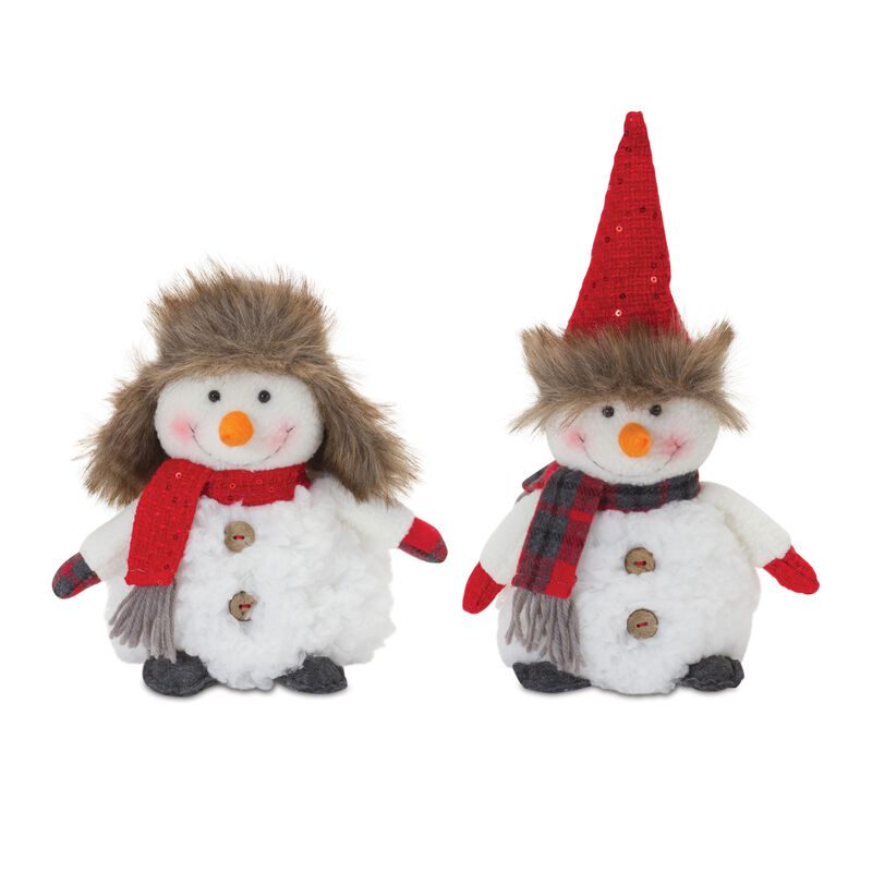 Snowman for Christmas Decor and Winter Holiday Festivities (Set of 2)