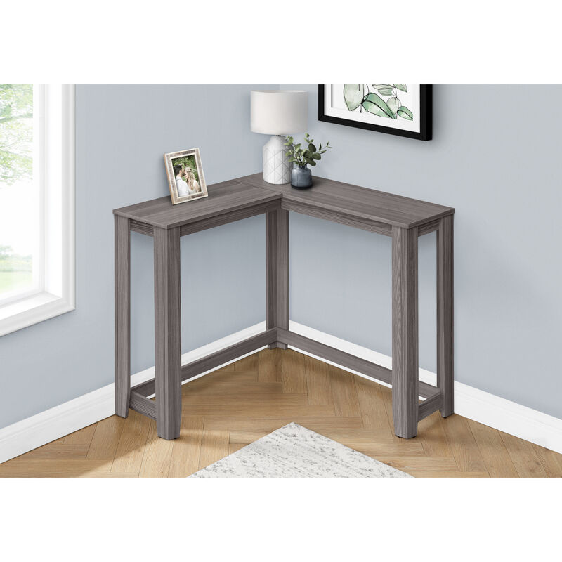 Monarch Specialties I 3658 Accent Table, Console, Entryway, Narrow, Corner, Living Room, Bedroom, Laminate, Grey, Contemporary, Modern